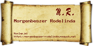 Morgenbeszer Rodelinda névjegykártya